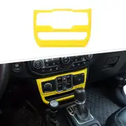 Window Control Switch Button Cover Trim For 2018+ Jeep Wrangler JL JT Yellow (for: Jeep)