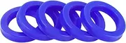 X AUTOHAUX Universal Oil Seal UN Lip Seal Ring Rotary Shaft Seal 35x50x9mm High Pressure TPU Blue 5 Pcs