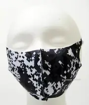 Face Mask Reusable Washable Mouth Mask Black and White Camouflage Print Fashion
