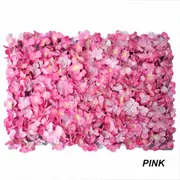 2X Pink Artificial Flower Panel Rose Hydrangea Wall Panels Wedding Party Backdrop