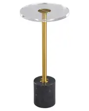Sagebrook Home 21in Elisia Acrylic & Marble Accent Table