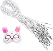 Veemoon 50pcs Handmade Elastic Ropes for DIY Crafts Mask Making Binding Durable Elastic Cords for Hats Creative Supplies for Unique Handicrafts for Family Projects