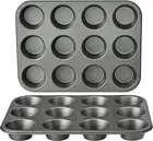 Basics Nonstick Muffin Baking Pan, 12 Cups - Set of 2