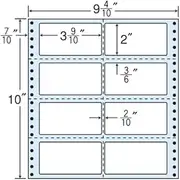 Toyo Printing MX9U Tack Foam Label, 9 4/10" x 10", 8 Sides (500 Folds Per Case)