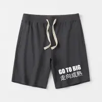 在飛比找蝦皮購物優惠-夏蛋蛋李誕同款 go to big走向成熟衣服短褲黑色五分休