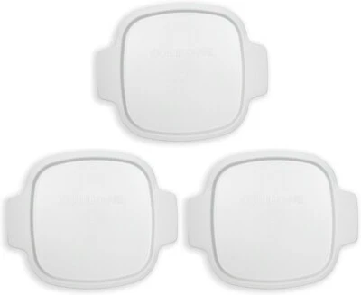 Corningware A-1-PC 1.5qt White Plastic Lid (3PK) for Casserole Dish