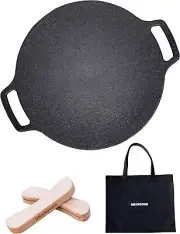 GRANDOOR 33cm BBQ Multi Griddle Pan Outdoor Camping Black From JAPAN