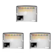 3x Colourhide A4 Zip-It Expanding File Cover Organiser w/ Pen Holder Loop Clear