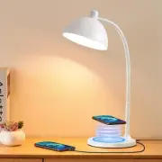 LED Desk Lamp with USB Charging Port Wireless Charger Desk Light for Home Office