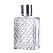 100ml Clear Glass Mist Atomizer Square Refillable Portable Perfume Spray Bot-JL