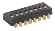 C & K DIP SWITCHES 5Pcs 25mA 1-Way SPST Raised Slide Actuator, Surface Mount