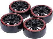 4Pcs/Set 1/10 Drift Car Tires Hard Tyre for Traxxas HSP Tamiya HPI Kyosho On-Road Drifting Car