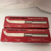 2Vintage Frontier Forge Gourmet Slice N' Serve Cheese Knife Clear Lucite Handle