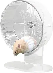Silent Hamster Wheel, Transparent Exercise Spinner, Running Wheel, Small Animals, Height Adjustable Gerbil Toy, Hamster Accessories, Pet Supplies for Gerbils and More
