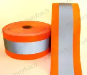 REFLECTIVE MATERIAL FABRIC tape sew-on / 4 1/2" ANSI II - Safety Orange