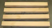 Four 3 X 3 (nominal) X 31" Red Oak Blanks for Turning or Tapering Table Legs