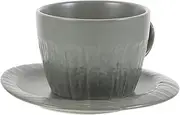 TIDTALEO 1 Set Ceramic Coffee Mug Adorable Home Office Cup for Water Tea and Desserts Stylish Design with Saucer Microwave Dishwasher Safe for Parties Breakfast