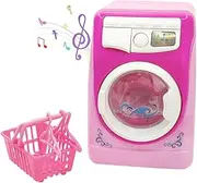 Coherny Kids Mini Washing Machine Dollhouse Furniture Kitchen Toys Children Play House Toy - Pink, Cute, Playful