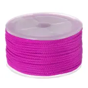 Nylon Beading Thread Cord 2mm Braided Nylon String 15M/49 Feet, Hot Magenta