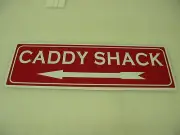 Vintage GOLF CADDY SHACK w/ LEFT Metal Sign NEW Caddyshack 4 Country Club Room
