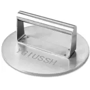 Stainless Steel Bacon Press 8.7 Inch Round Heavy-Duty Grill Press Non-Stick H...