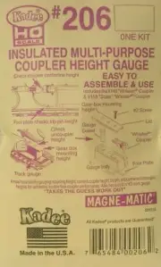 Kadee HO scale # 206 Insulated Multi-Purpose Coupler Height Gauge + Track Gauge