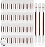 Disposable Iodine Cotton Swabs, Individually Wrapped Medical Iodophor Swabsticks Bulk, Povidone Wound Iodine Qtips Cotton Buds First Aid Kits for Nasal Ears Bruise Care, Travel Outdoor (White 100)