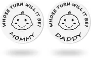 New Parents Gifts for Couples Funny after Birth Turn Flip Decision Coin Double-Sided Welcome New Baby Shower Gifts for Mom Dad to Be Gifts for Christmas New Pregnancy Gifts for Mom Mama Daddy