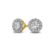 0.38 CT. T.W. Diamond Frame Stud Earrings in 10K Gold