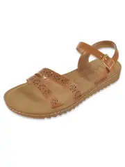 Link Girls' Laser-Cut Sandals