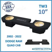 2002 - 2022 Dodge Ram Quad Cab 10" Dual Sub Box Subwoofer Enclosure