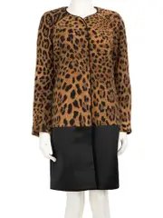 Class Roberto Cavalli Leopard Print Mid Length Coat