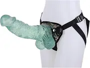 DRTBAC 30.5 Strap-On Dildos, SM Extra Long Penis Silicone Strap On Strap-On for Women Anal Dildo with Suction Cup Removable Butt Plug for Men Couples Lesbians(Green)