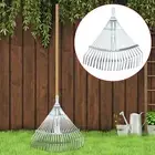Garden Leaf Rake Folding Metal Rake for Gardening Shrub Flower Bed Collecting