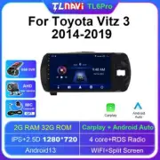 GPS Autoradio QLED For Toyota Vitz3 XP130 RHD Car Parts Stereo Player Navigation