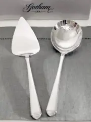 Gorham Crown Tip Cake Server And Casserole Spoon 2 Piece Set Stainless New