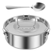 Stainless Steel Flan Pan with Lid 1.5QT Flan Mold with Spoon &Handle RustproofⓀ✽