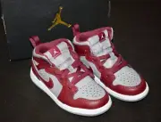 Nike Air Jordan 1 Mid TD Toddler Size 9C Cherrywood Red Grey Sneaker DQ8425-615