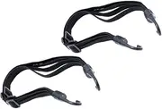 [SUPVOX] 2pcs Luggage Rope Elastic Luggage Belt Motorcycle Trunk Carry Elastic Rope Bike Polyester Band Bike Strapping Bungee Cord Lashing Strap Black Plastic