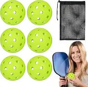 Outdoor Hole Balls - Pickle Ball High Bounce 74mm Hole Balls | Sport Accessories Fluorescent with Mesh Bag Outdoor Supplies for Indoor