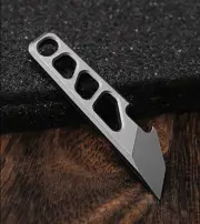 EDC Titanium Alloy Multi Tools Pry Bar Crowbar Bottle Opener Keychain Pendant