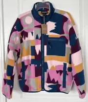 Patagonia Synchilla Full Zip Fleece Jacket Women Size L Frontera Marble Pink NWT