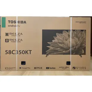 TOSHIBA 東芝 58C350KT 58吋 4K 聯網電視 58型 全新品