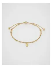 [Seed Heritage] R Letter Chains Bracelet in Gold