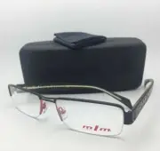 New ALAIN MIKLI Eyeglasses M0852 Col.1 56-18 135 Semi-Rimless Black & Red Frame