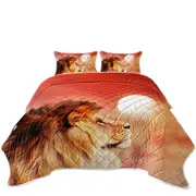Handsome Lion Under the Sun Coverlet