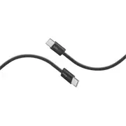 Promate ECOLINE-CC200 60W PD - 480Mbps USB-C Cable - 2m - Black Fabric Braided - Super Slim Connectors - 25000+ Bend Lifespan - Data & Charge [ECOLINE-CC200.BK]