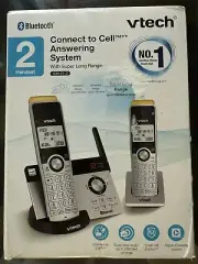 NEW VTech Cordless Phone Answering Machine Bluetooth 2 Handset Super Long Range