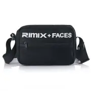 550D Nylon Outdoor Travel Messenger Bag 3M Reflective Waterproof Crossbody Bag BLACK COLOR