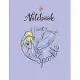 NoteBook: Disney Peter Pan Tinkerbell Sweat Sparkle Graphic Notebook for Girls Teens Kids Journal College Ruled Blank Lined 110